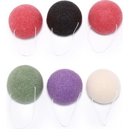 1Pcs Natural Konjac Konnyaku Facial Puff Face Cleanse Washing Sponge Exfoliator Cleansing Sponge Puff Facial Cleanser myr-my1