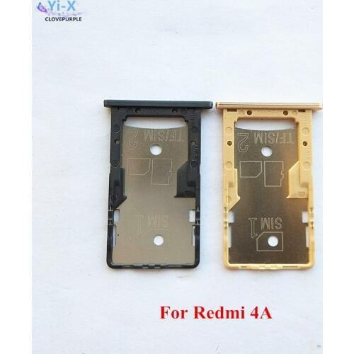 10PCS/Lot SIM Card Tray Slot Micro SD Card Holder Adapter Replacement Repair Parts for Xiaomi Redmi 4A