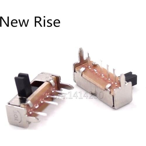 10Pcs SK13D07VG4 DC 50V 0.5A 4 Pin PCB 3 Position SP3T 1P3T Mini Slide Switch Right Angle 4MM handle high