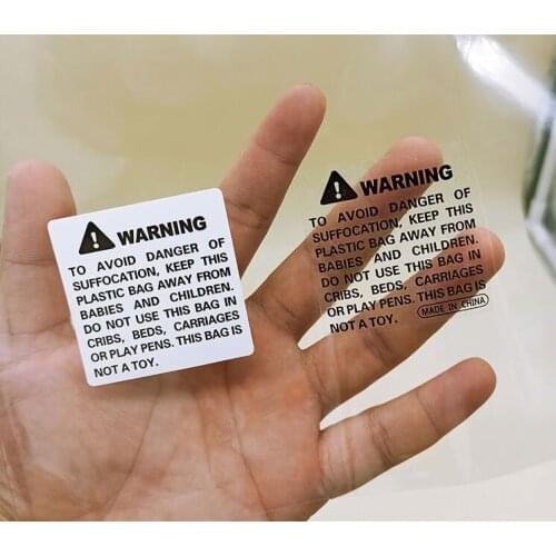 2'' Warning Sticker Labels Can be Customized 120PCS