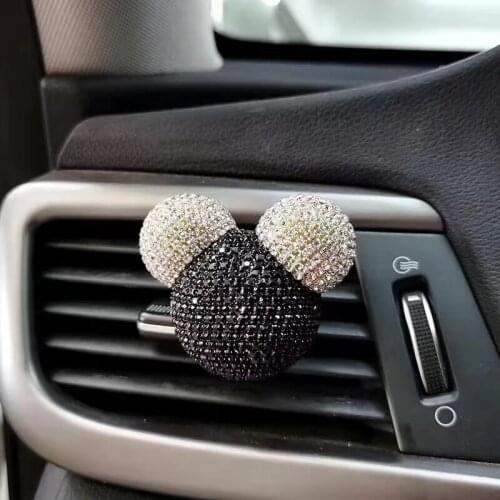 2 Pcs Crystal Creative Cartoon Car Fragrance Vent Clip Car Diffuser Deodorante Auto Car Accessories For Girls Car Air Freshener