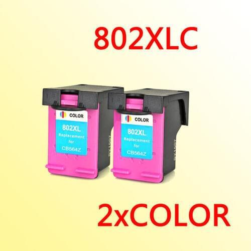 2x For hp802 ink cartridge compatible for 802 1000 1050 2050 printer
