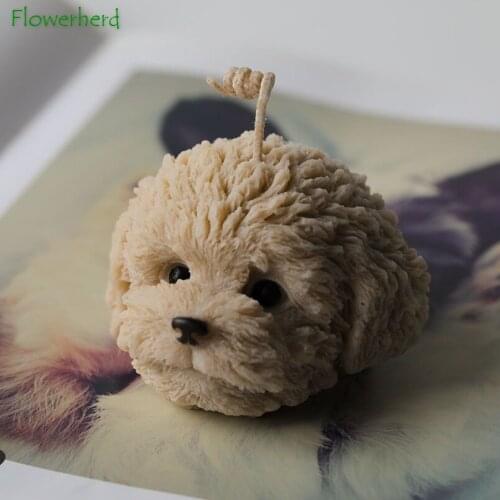 3D Teddy Head Candle Silicone Mold Candle Making Supplies DIY Aromatherapy Candle Making Kit Mousse Chocolate Ice Cream Mold
