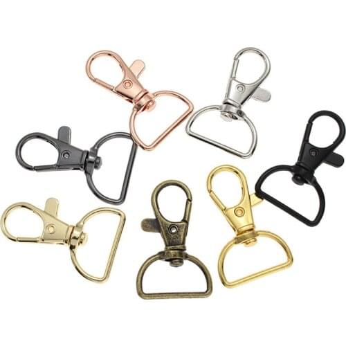 5/10/20Pcs 20mm Zinc Alloy Trigger Keychain Hook Retaining Homemade Carabiner Clasp DIY Accessories Pet Collar Rope Belt Buckle