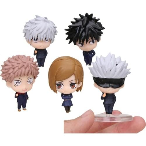 5pc/set 5cm Anime jujutsu kaisen figurine Gojo Satoru model toys Itadori Yuji Fushiguro Megumi Kugisaki Nobara action figure