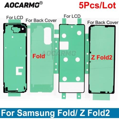 5Pcs/Lot Front LCD Screen Adhesive Rear Back Cover Sticker Glue Tape For Samsung Galaxy Fold F9000 W20 F900F Z Fold2 F9160 W21