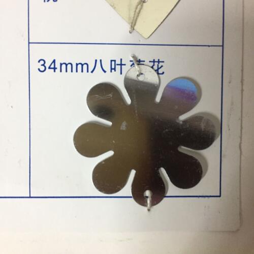 500g 34mm Big Flower Shape Loose Large Sequins Sewing Crafts Customized Make Specially Silver Solid White 2 Holes Confetti