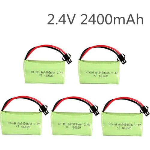 5pcs baterie pack aa ni-mh 2.4V 2400mAh / aa rechargeable battery for RC electric toy electric tool / 2.4v nimh battery pack