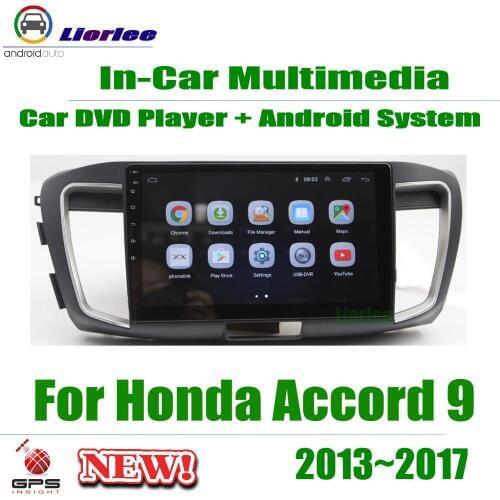 For Honda Accord 9 2.0L 2.4L 2013~2017 2 din Car Android Multimedia GPS Audio Radio Navigation System HD Carplay Touch Screen