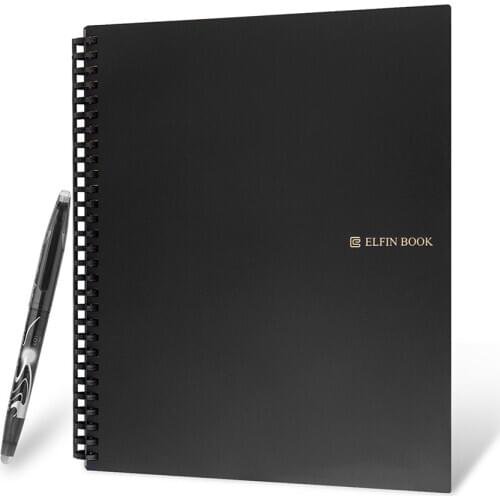 Dropshipping Elfinbook 2 Erasable Reusable Smart Microwave Notebook Wave Cloud Erase Notepad Note Pad Lined With Pen