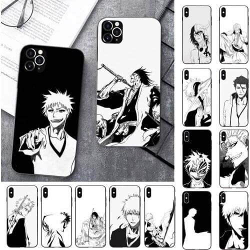 LVTLV Anime Bleach Black and White Phone Case for iPhone 11 12 pro XS MAX 8 7 6 6S Plus X 5S SE 2020 XR cover