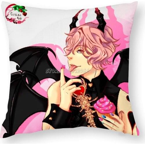 Me Pillow Case New Print Designer Cushion Cover Square Pillowcases Home Decor Me Me Shall We Date Asmo Me Fanart Mobage Video Ga