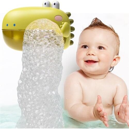Baby Bath Toy Electric Dinosaur Bubble Machine Children Kids Pool Swimming Bathtub Cartoon Shape Playing Water Toys For Gift