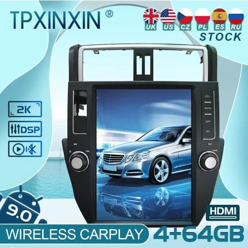 For Toyota Prado 2010-2013 Android 9 Carplay Radio Player Car GPS Navigation Head Unit Car Stereo BT WIFI