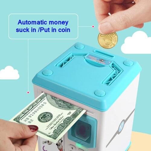Electronic Password Money Box Code Key Lock Piggy Bank Automatic Coins Cash Saving Money Box Counter Mini Safe Box Child Gift