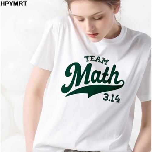 Team Math π 3.14 Printed Women Tshirt Summer Fun T Shirt Camiseta Mujer Short Sleeve T-shirt Aesthetic graphics Tops Tee Female