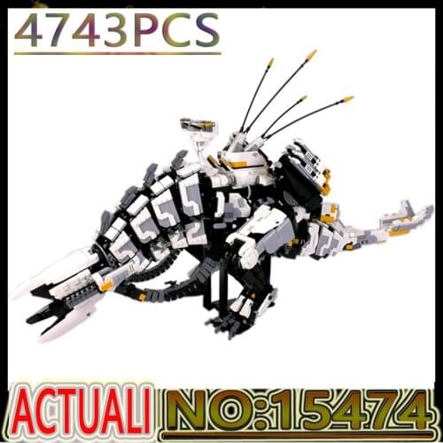 Hot Mechanical Monster Series MOC-15474 Super Horizon Dawn Thunder Jaw Building Block Christmas Toy Childrens DIY Birthday Gift