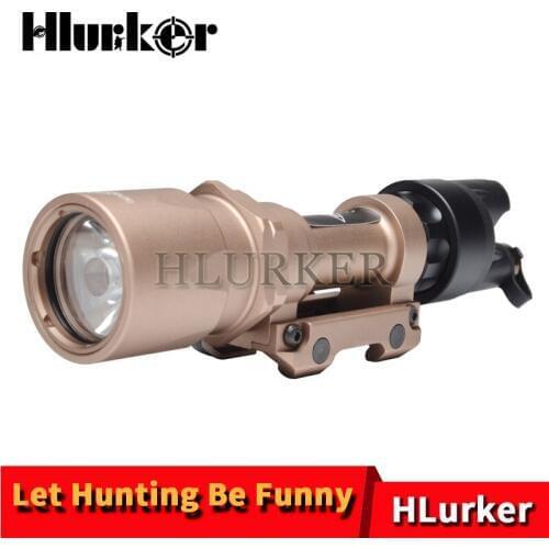 Hlurker Hunting Airsoft Rifle Weapon Light 500 Lumens LED Scout Light Tactical Flashlight With Switch Line For Shooting Lighting