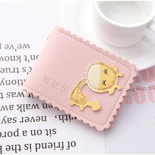JULICXYJ Stylish Cute Giraffe Womans Drivers License Passport Cover High Quality Leather Card Wallet Holder Case Auto Bag 2019