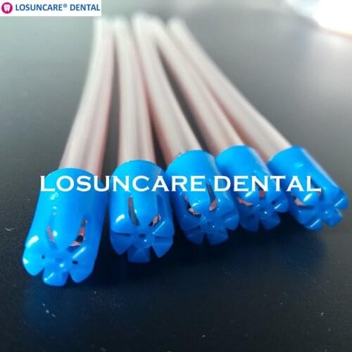 LOSUNCARE 100pcs Dental Aspirator Tube Disposable Saliva Ejector Low Volume Suction Tips