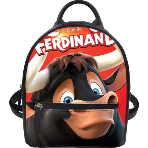 HaoYun Fashion Womens PU Leather Mini Backpack Ferdinand Pattern Casual Small Daypacks Girls Travel Mochila Feminine Trendy