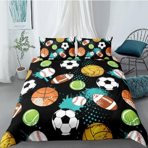 Youth 3D Football Duvet Cover Soccer Football Bedding Sets Home Textiles Single Printed Child Kids Covers Bed Cover Sport