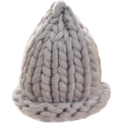 New Fashion Female Winter Wool Hat Simple Girl Casual Cotton Acrylic Coarse Knitted Cap For Women Beanies Keep Warm Hats TG0183