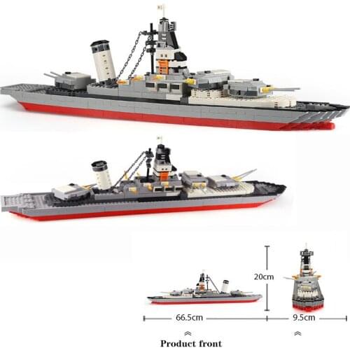 New City Battleship Destroyer Model Military War Series Building Toys Education Building Toy Children Birthday Gift For Children