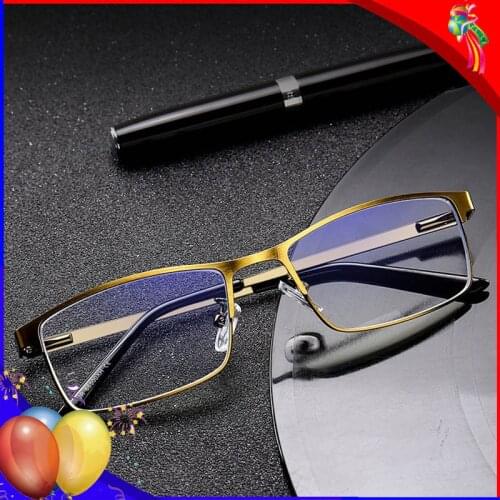 Anti Blue Light Computer Reading Glasses Women Men Fashion Rectangular Presbyopia Glasses Hyperopia Prescription Spectacles