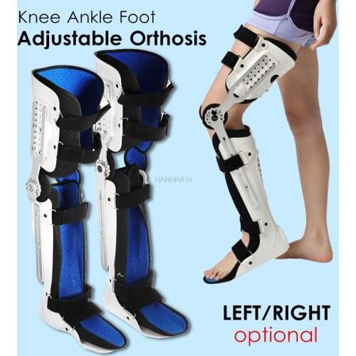 Leg support orthosis fracture protector adjustable calf ankle foot fixation brace orthosis knee joint ankle calf stabilizer