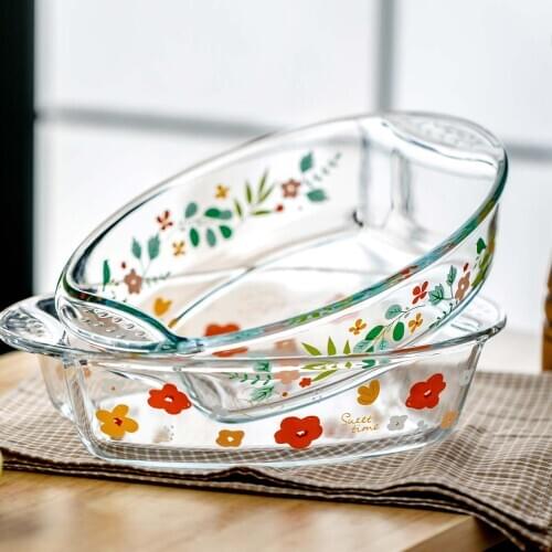 Rectangle Oval Glass Oven Bakeware Rectangle Oval Non-stick Baking Pan Chicken Potatoes Lasagna Pan Kitchen Baking Tray