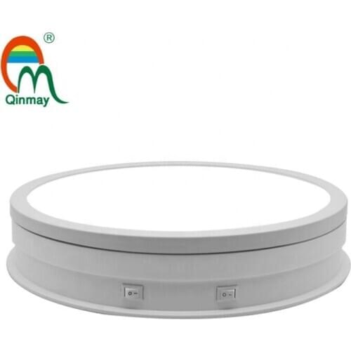 Qinmay 30cm LED Electric Photography Shoot Display Turntable Adjustable LED