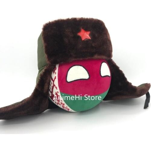 The Republic of Belarus Ball and Lei Feng cap Altyn helmet Doll BLR countryballs plushies Cosplay Polandball Plush Toy for Gift