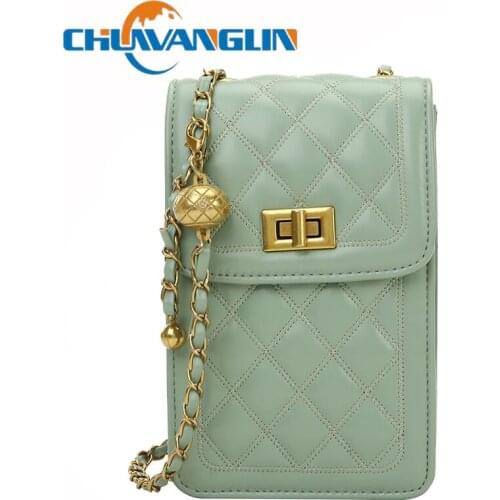 Chuwanglin Shoulder Bags Women Summer Female Chain Small Bags Casual Lattice Saddle Bags Quality Messager Bags 7091013