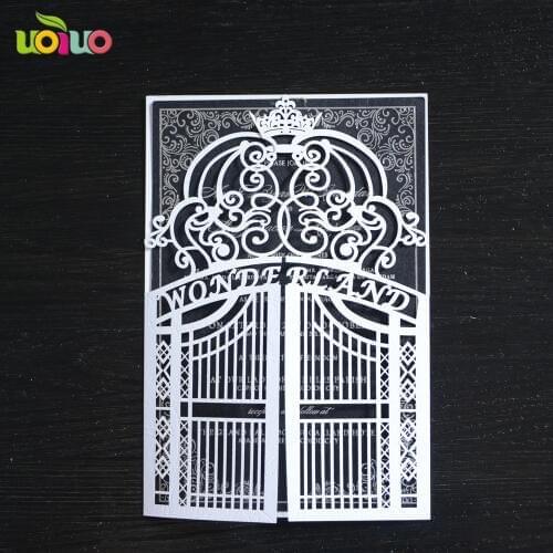 High Class Wedding Invitation Card Laser-cut gate custom Personalized Wedding Favor