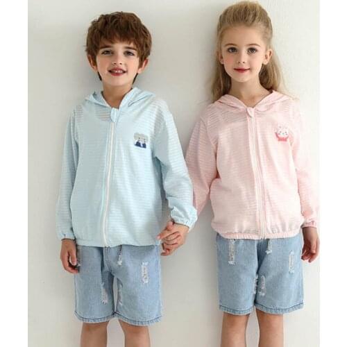 Windbreaker For Girl Childrens Jacket Child Coat Spring Summer Jacket Baby Clothes Thin Waterproof 2-7T Sun Protection Clothing