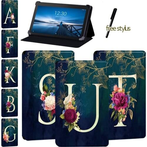 Protective Case for Lenovo Tab E7/Lenovo (Tab E8/Tab E10) - Flip Leather Letter Shockproof Pattern Protective Case +stylus