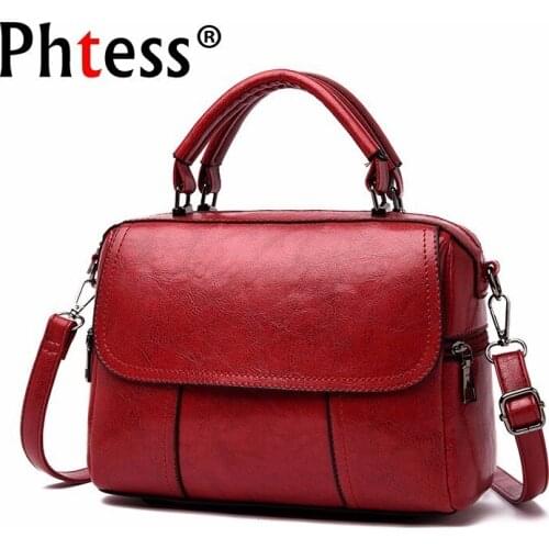 2019 Small Female Messenger Bags Vintage Handbag High Quality Bolso Soft Leather Shoulder Bag Women Luxury Brand Ladies Bag Sac