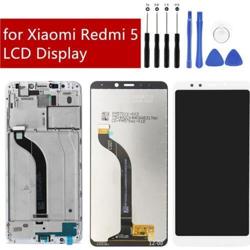 For Xiaomi Redmi 5 LCD Display Touch Screen Glass Panel Frame Digitizer Assembly for Xiaomi Redmi5 Repair Spare Parts