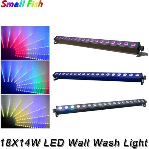 1Pc Free Shipping 18X4W RGBW 4IN1 LED Wall Wash Light DMX Controller LED Party Wedding Stage Lights DJ Club Bar Disco Wash Light