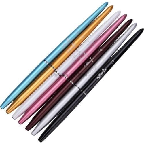 100pcs Professional Nail Art Brush 7 Colors Design Painting Manicure Tool Pen Polish Gel UV Polish UV Drawing Brush