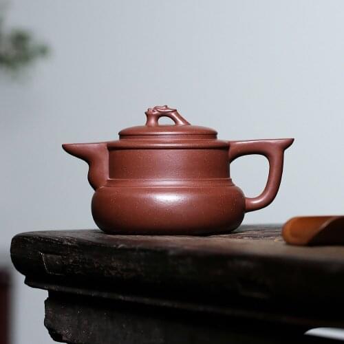 360CC Chinese Yixing Purple Clay ZiNi Handmade Lu Xiaowei Sengmao Teapot Zisha Tea Pot