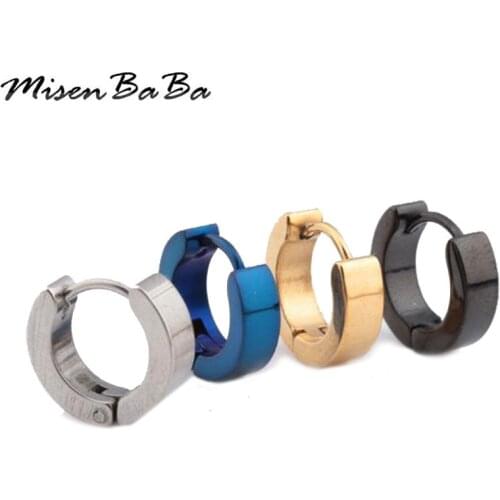 6PCS Stainless Steel Round Loop Ear Clip Earrings For Women Men Ear Piercings Earrings Jewelry