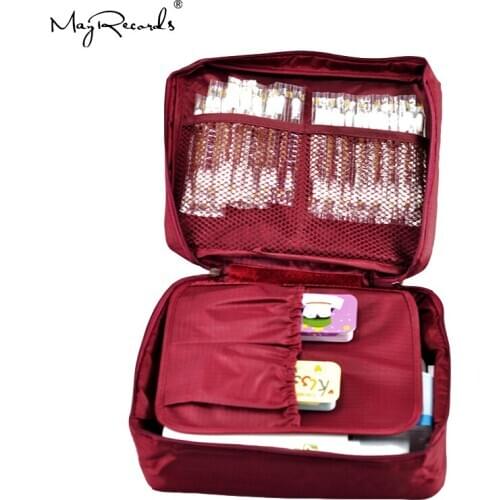 Free Shipping Wine Red Outdoor Travel First Aid Kit Bag Home Small Medical Box Emergency Survival kit Treatment Outdoor Camping