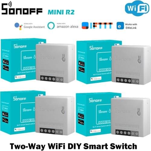 SONOFF Mini R2 DIY Wifi Smart Switch Timer Wireless Switches Smart Home Automation Compatible With Alexa Google Home eWelink App