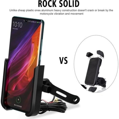 Aluminum Alloy Motorcycle Phone Holder Bracket Shockproof Stand Fixed Navigation Mount Adjustable Cycling Equipment