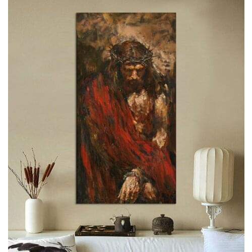 Home Decoration Hd Printed Pictures Wall Artwork Watercolor 1 Pieces Jesus Christ Modular Poster Canvas Painting For Living Room