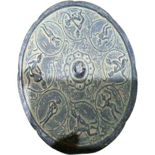 Chinese old bronze mirrors Feng shui large bronze mirror Nudity carving