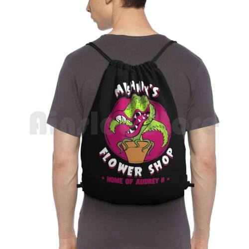 Feed Me! Backpack Drawstring Bags Gym Bag Waterproof Movies 80S Cult Movies Feed Funny Geek Halloween Horror