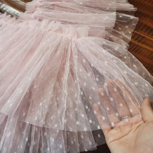 3Meters White Ruffle Pleated Lace Trim 12cm/20cm/30cm DIY Collar Garment Skirt Decoration Trimming DIY Sewing Accessories